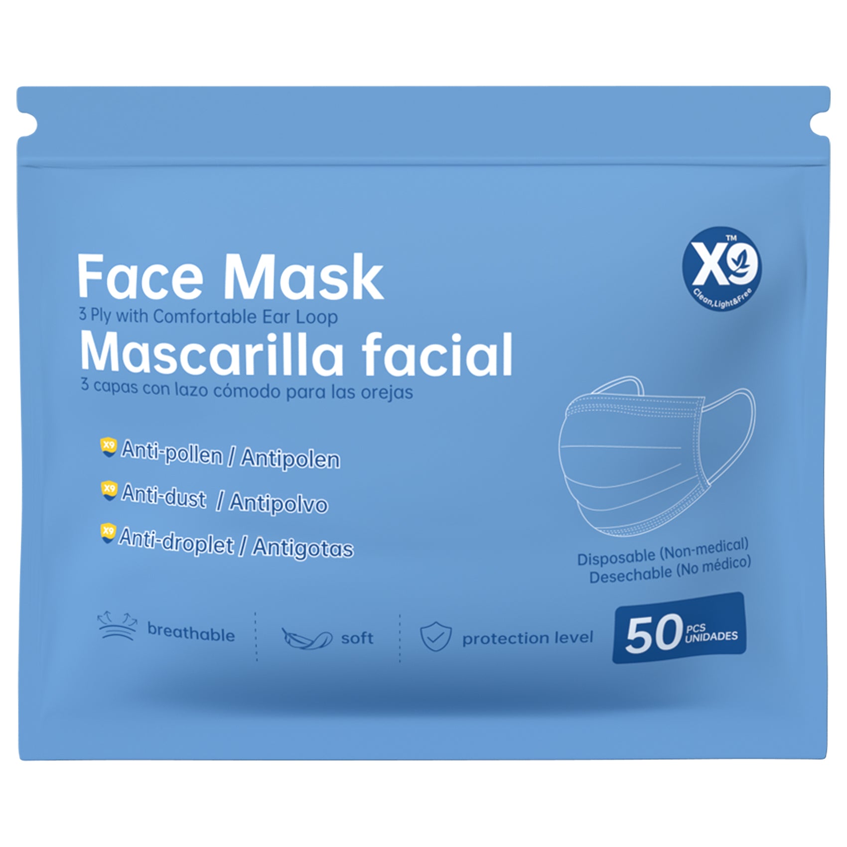 Masques jetables visage