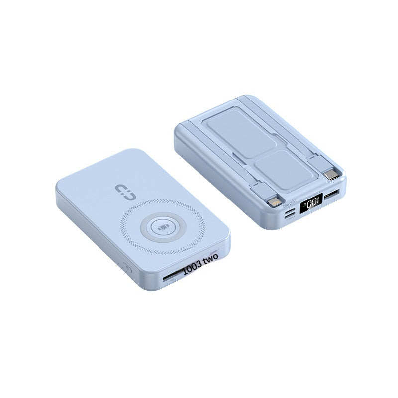 Chargeur sans fil magnétique avec support à double bobine intégré