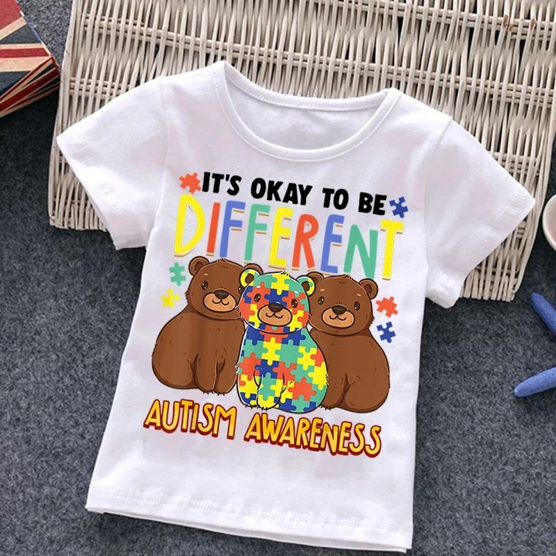 Garçons avec autisme T-shirt Puzzle Top