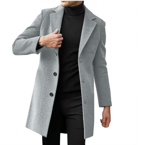 Vêtements de dessus en laine à manches longues pour hommes