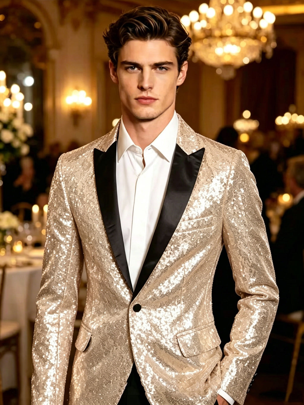 Sparkling scène performance Nightclub style costume et Gown