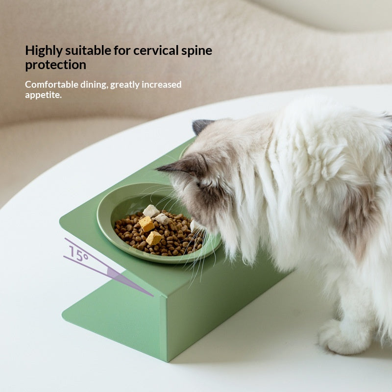 Élevé de collier supportant les déversements de nourriture et d'eau pour les chats et les chiens