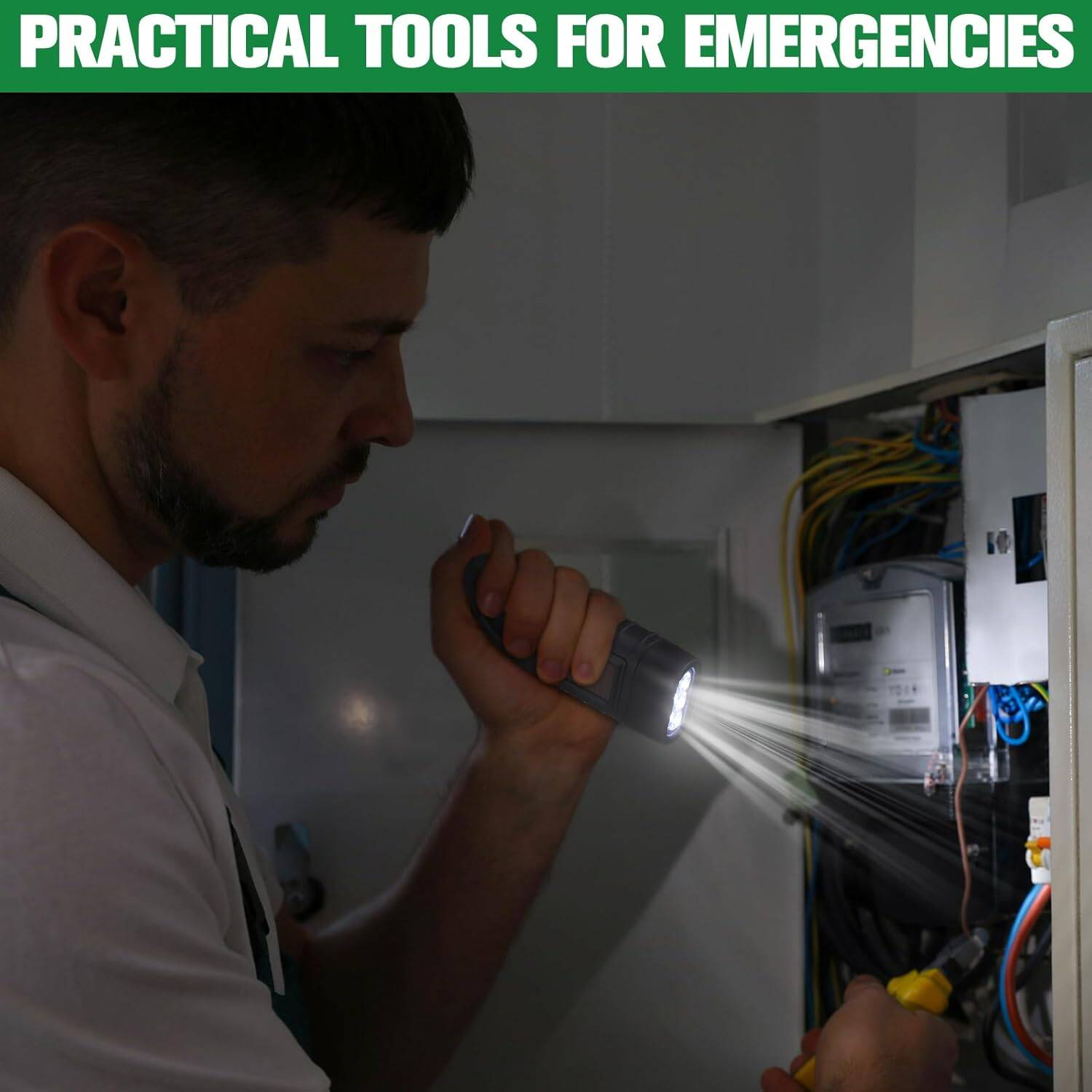 2-Pack Ensemble de torches solaires et mains cranes