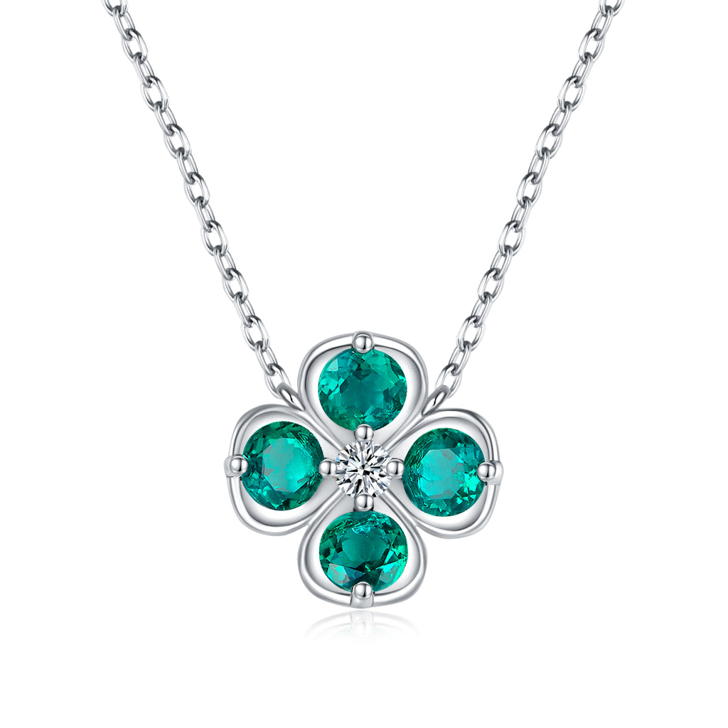 S925 Collier de trèfle en argent sterling