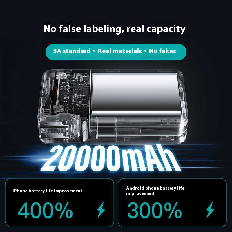Livré avec connecteur multi-fonctionnel 2-en-un 30W Power Bank