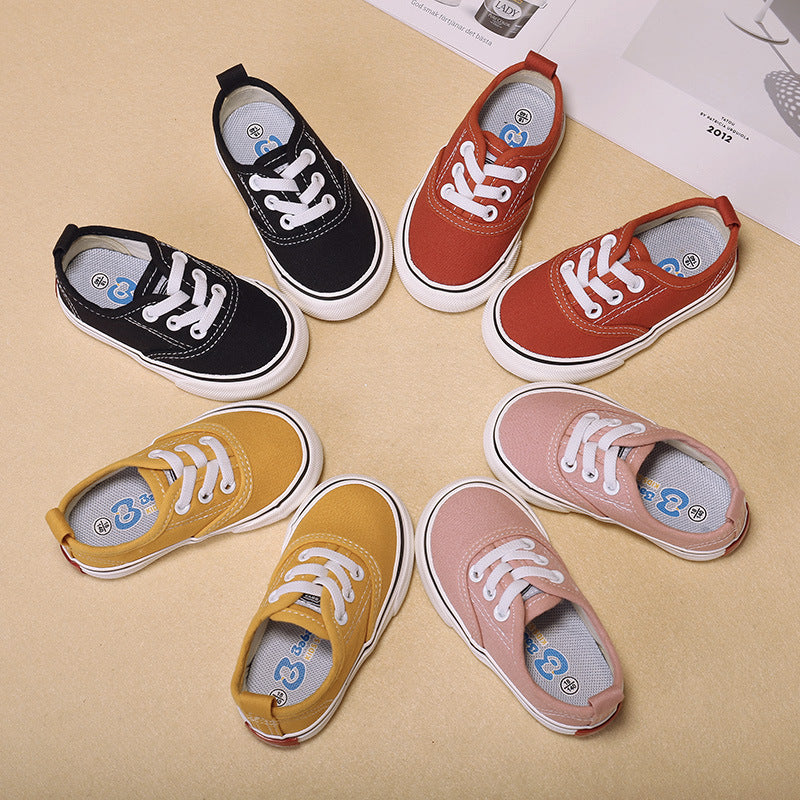 Chaussures de toile de couleur simple pour enfant