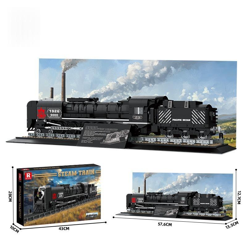 Modèle de train à vapeur et de rail à grande vitesse