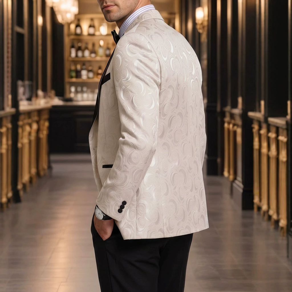 Homme Élégant costume formel Jacquard pour banquets Et les fêtes