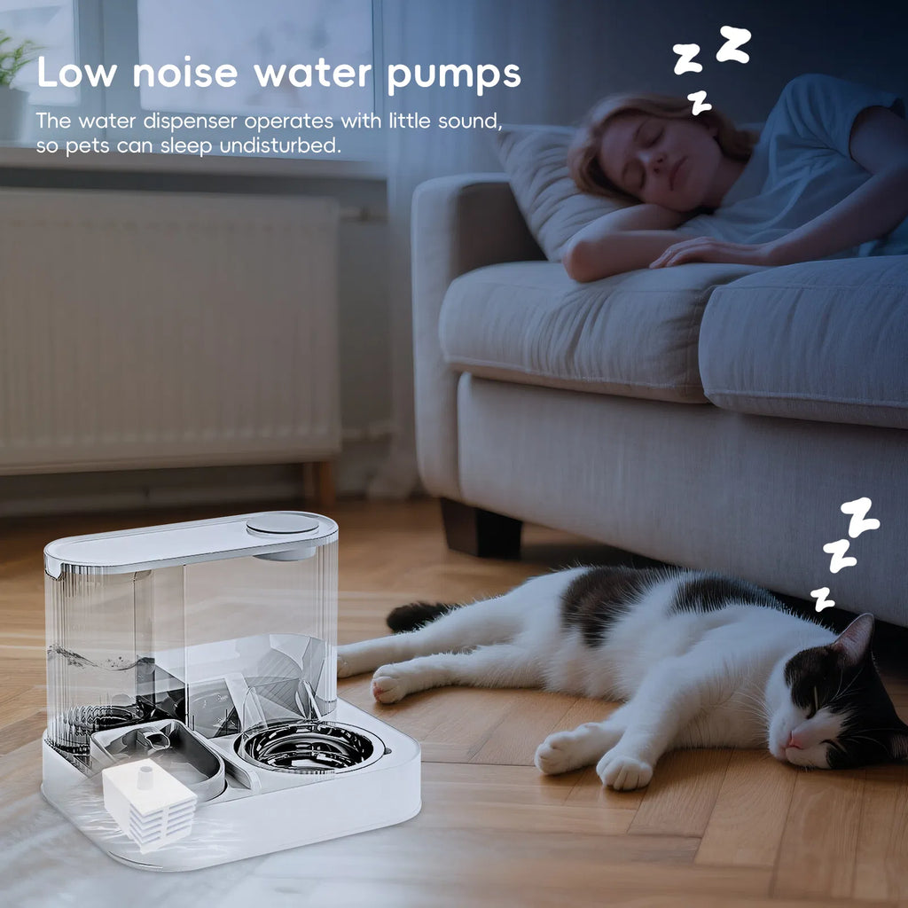 Distributeur de nourriture et d'eau pour animaux de compagnie USB de type L