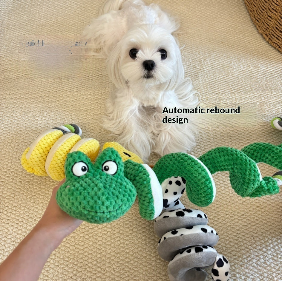 Puppy Tug-of-War Toy Plush Crinkle Paper Chew Resistant Pull Game