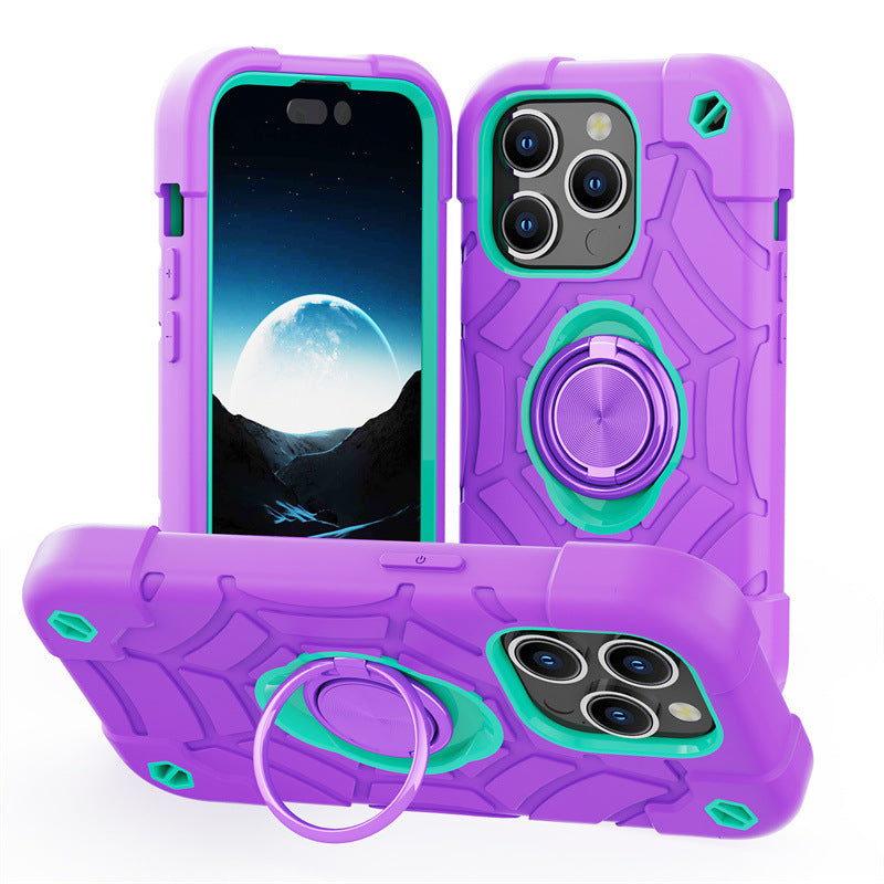 Cartoon Ring Stand PC étui de protection tout-en-un