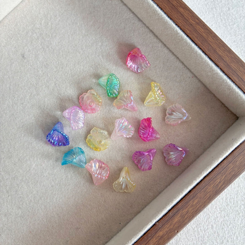 Graduent Iridescent Trumpet Fleurs perles acryliques