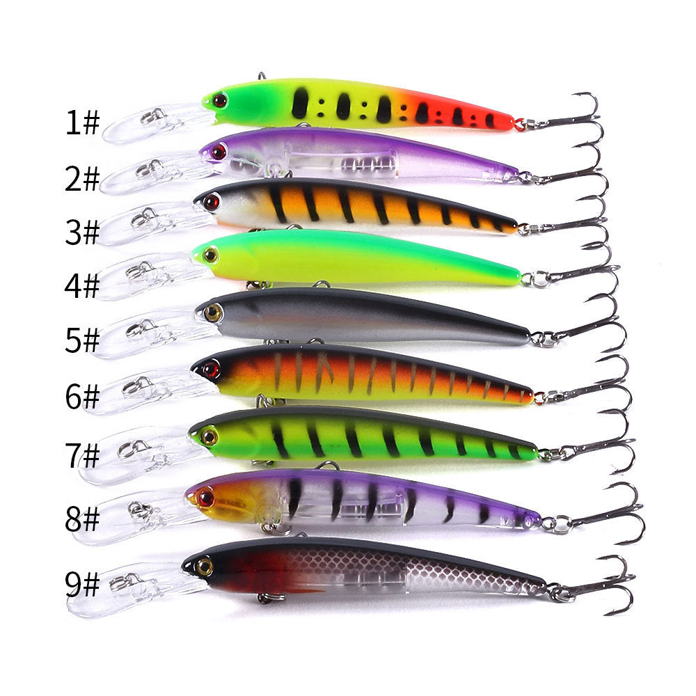 Slow Sinking Mino 12.5cm 11g Biomimetic Long Range Minnow Lure Bait