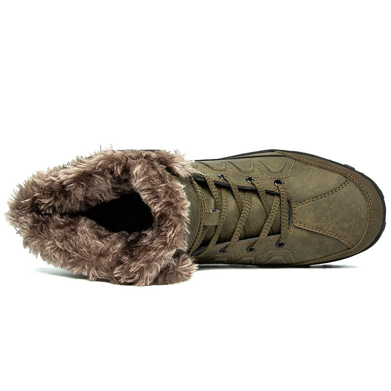Chaussures de coton d'extérieur haut de gamme pour hommes Plus Taille chaude