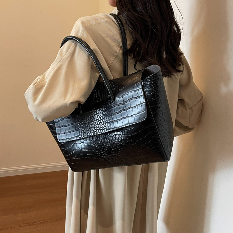 Sac à main de grande capacité en forme de pierre