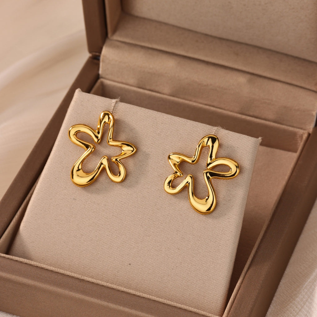 Boucles d'oreilles en cuivre plaqué or 18K