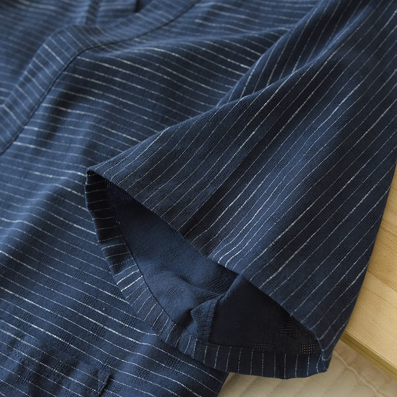 Pyjama pour hommes Kimono Printemps et coton d'été Peignoir Plus Taille Pyjama Cotton pour hommes