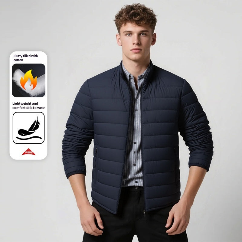 AutomneHiver Casual chaud hommes Stand-collar veste courte