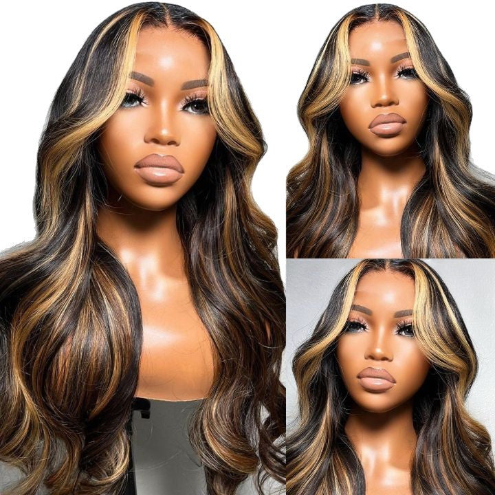 Mettre en évidence Ombre Dentelle Front Wavy Dentelle Perruque sans colle