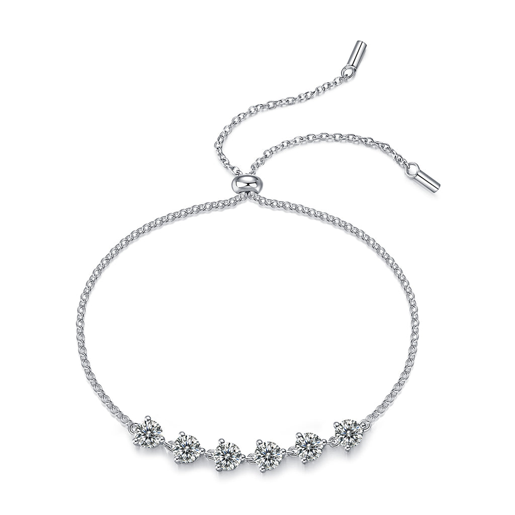 S925 Argent 2.6g Bracelet Bolo réglable