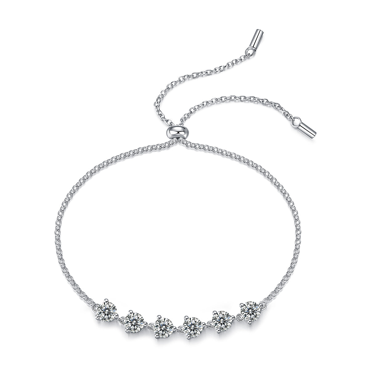 S925 Argent 2.6g Bracelet Bolo réglable