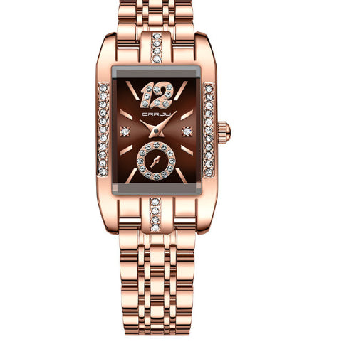 Simple square stainless steel fashion watch