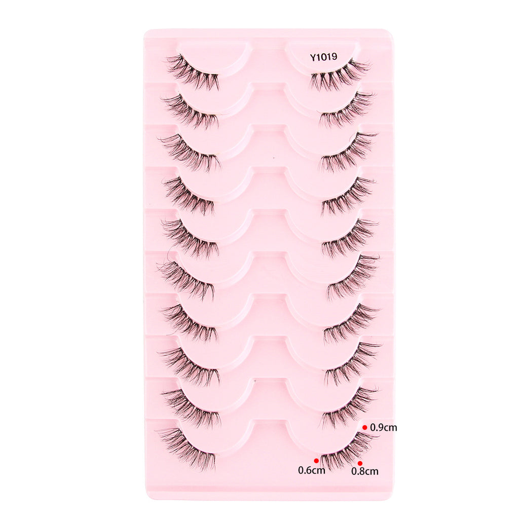 Femmes Portable Européen et style américain Sheer demi-longueur faux cils