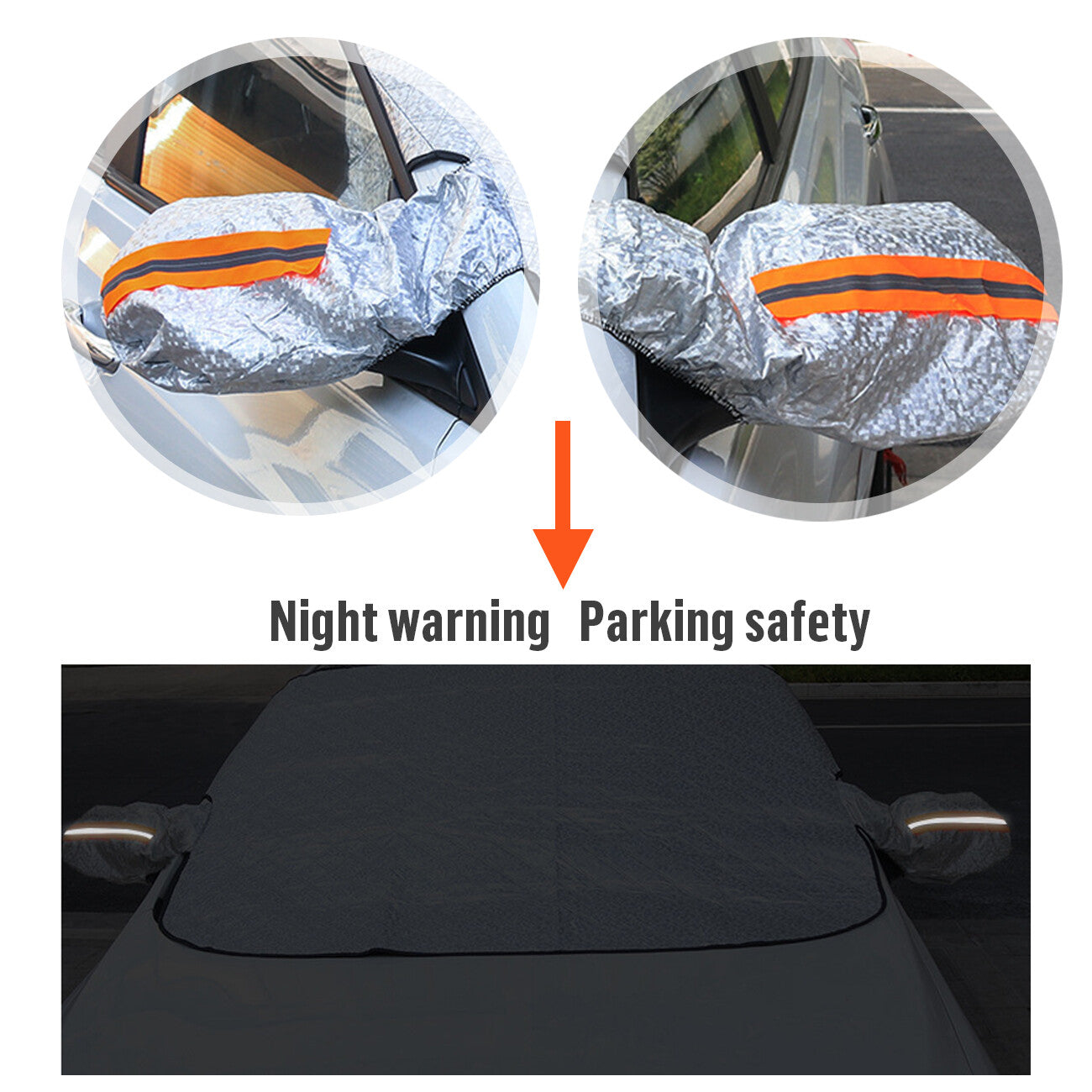 Pare-brise universel de voiture Couverture de neige Protecteur de givre magnétique hiver