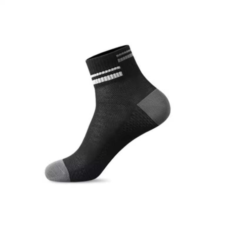 Mesh Respirant Couleur Solide Polyester Coton Court Tube Massage Pied lit Chaussettes Athlétiques