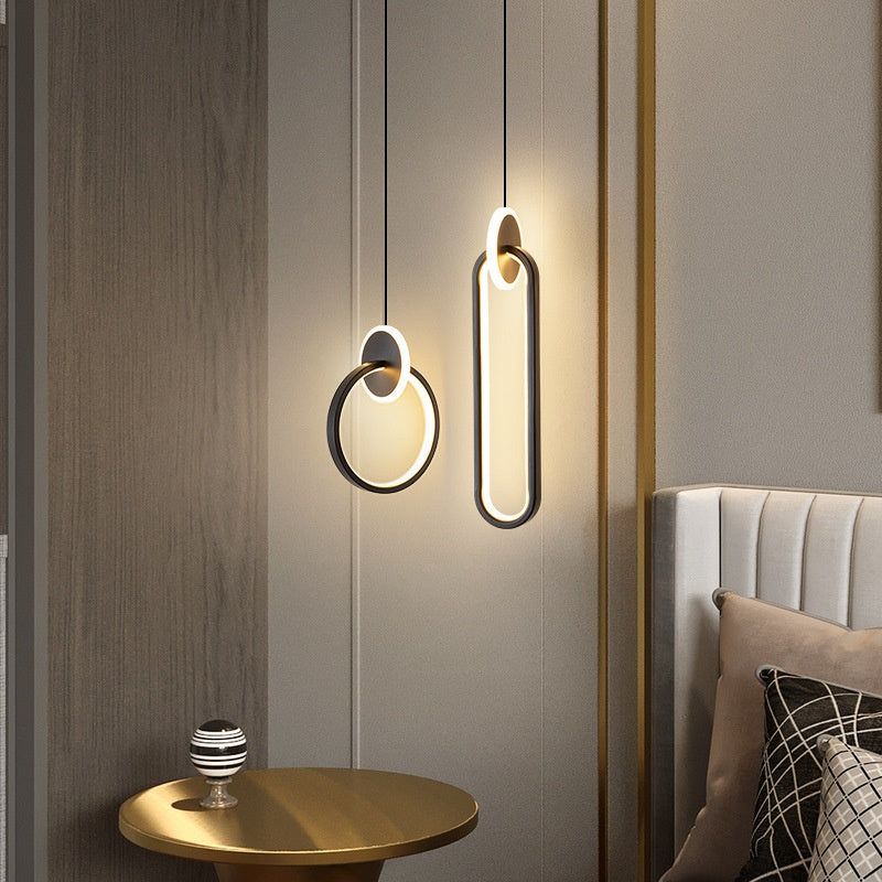 Chambre à coucher Pendentif Lampe Artistique Long Corde Suspension Lumière