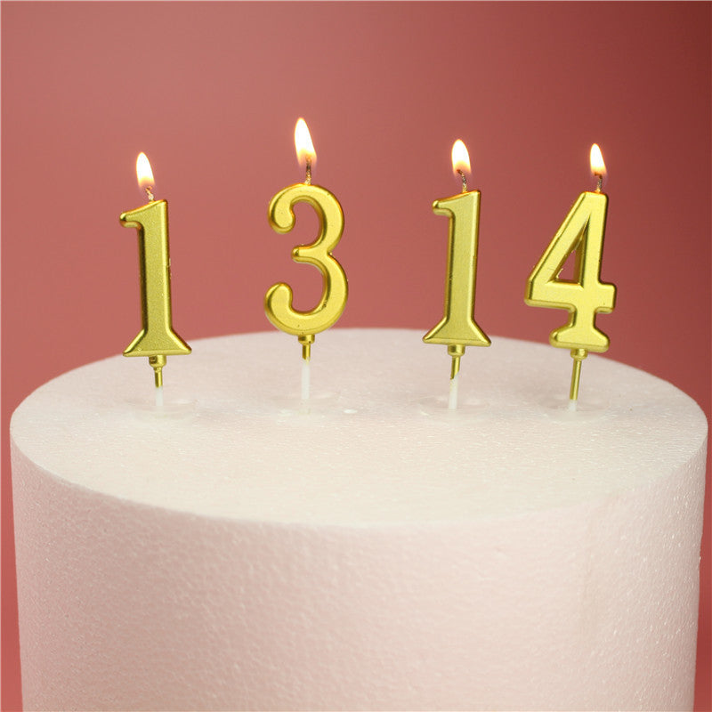 Décoration de gâteau d'anniversaire de bougie numérique