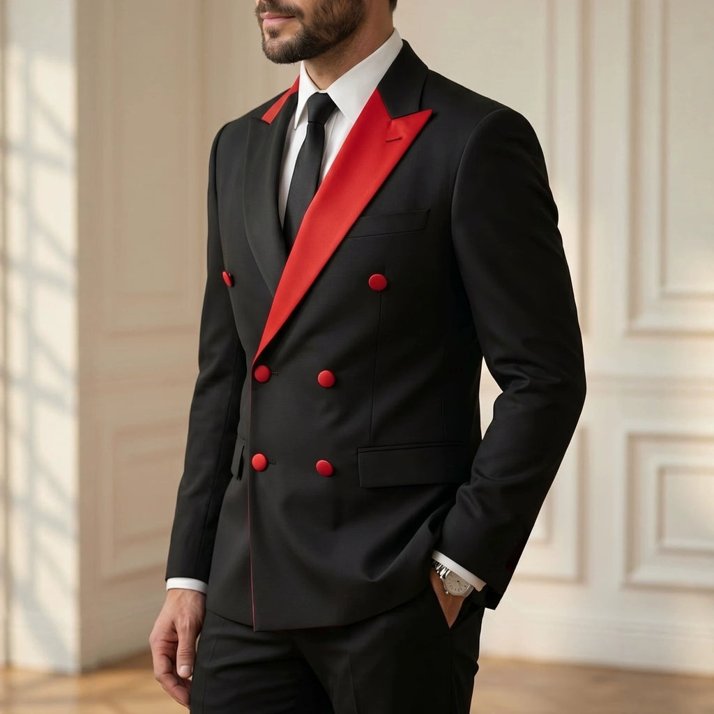 Costume d'affaires double brassard pour hommes