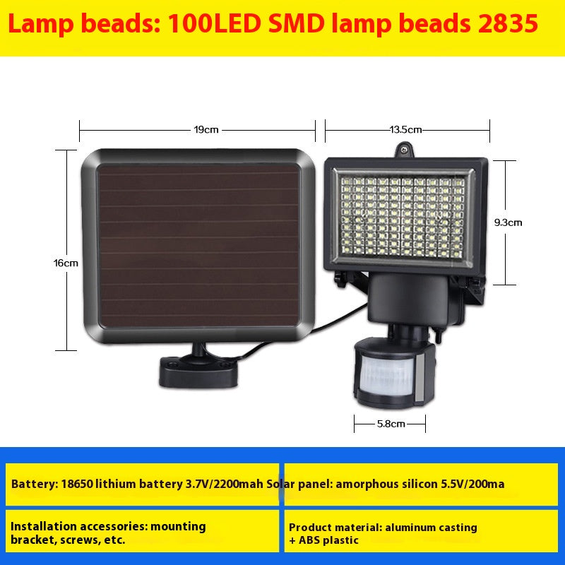 Lampe solaire à détecteur de corps infrarouge