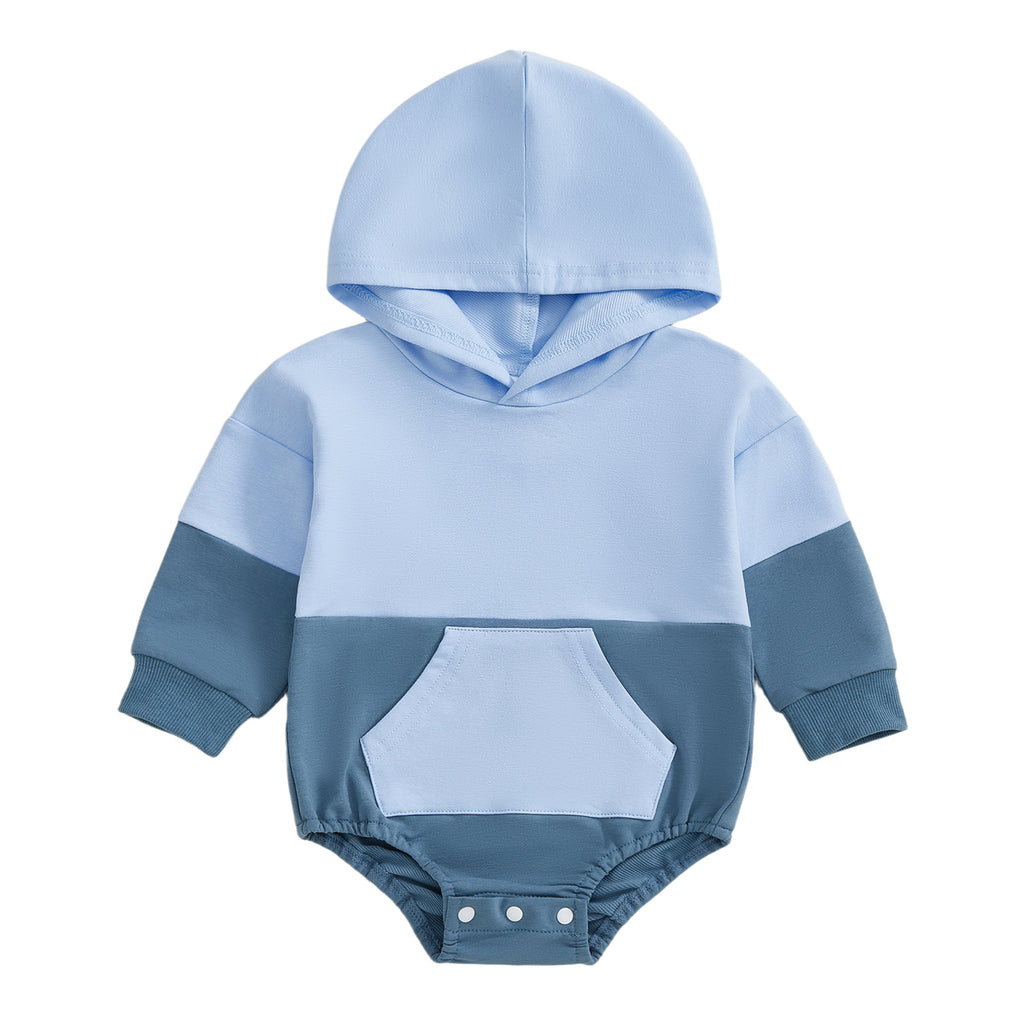 Manches longues Couleur-bloc à capuchon Onesie