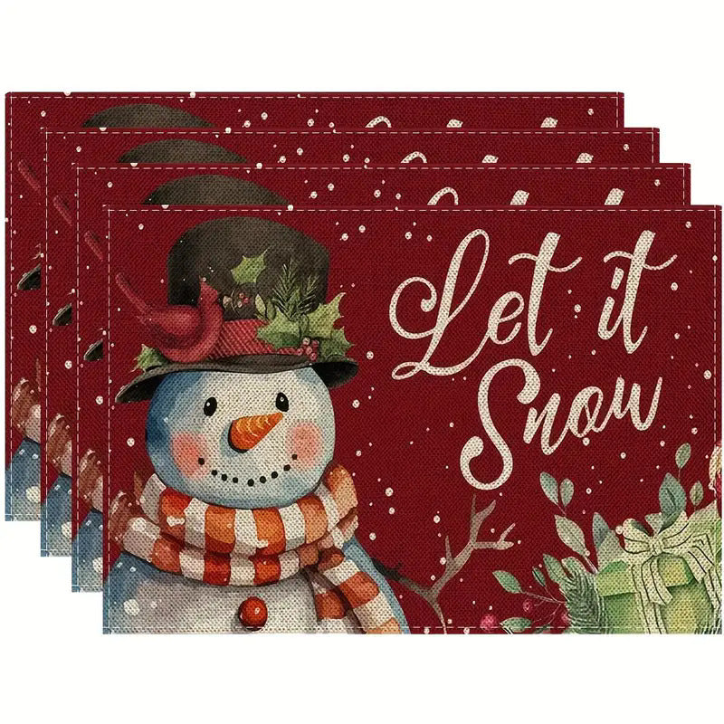 Fête de Noël Placemat Ustensiles de cuisine ménager