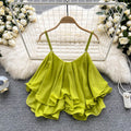 Femmes Solide-couleur Versatile Loose-fit Sans manches Mousseline Camisole