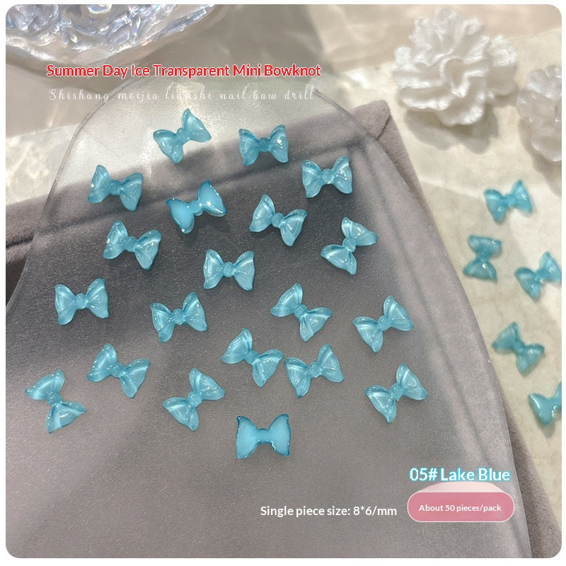 Accessoires d'art à clous en résine à arc transparent de 50 pièces