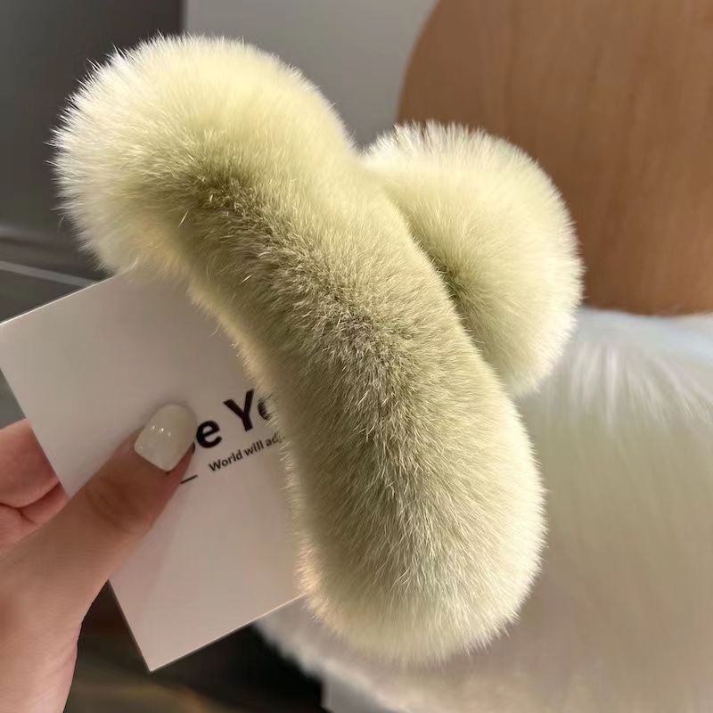 Véritable Rex lapin cheveux mignon en peluche coiffure griffe cheveux