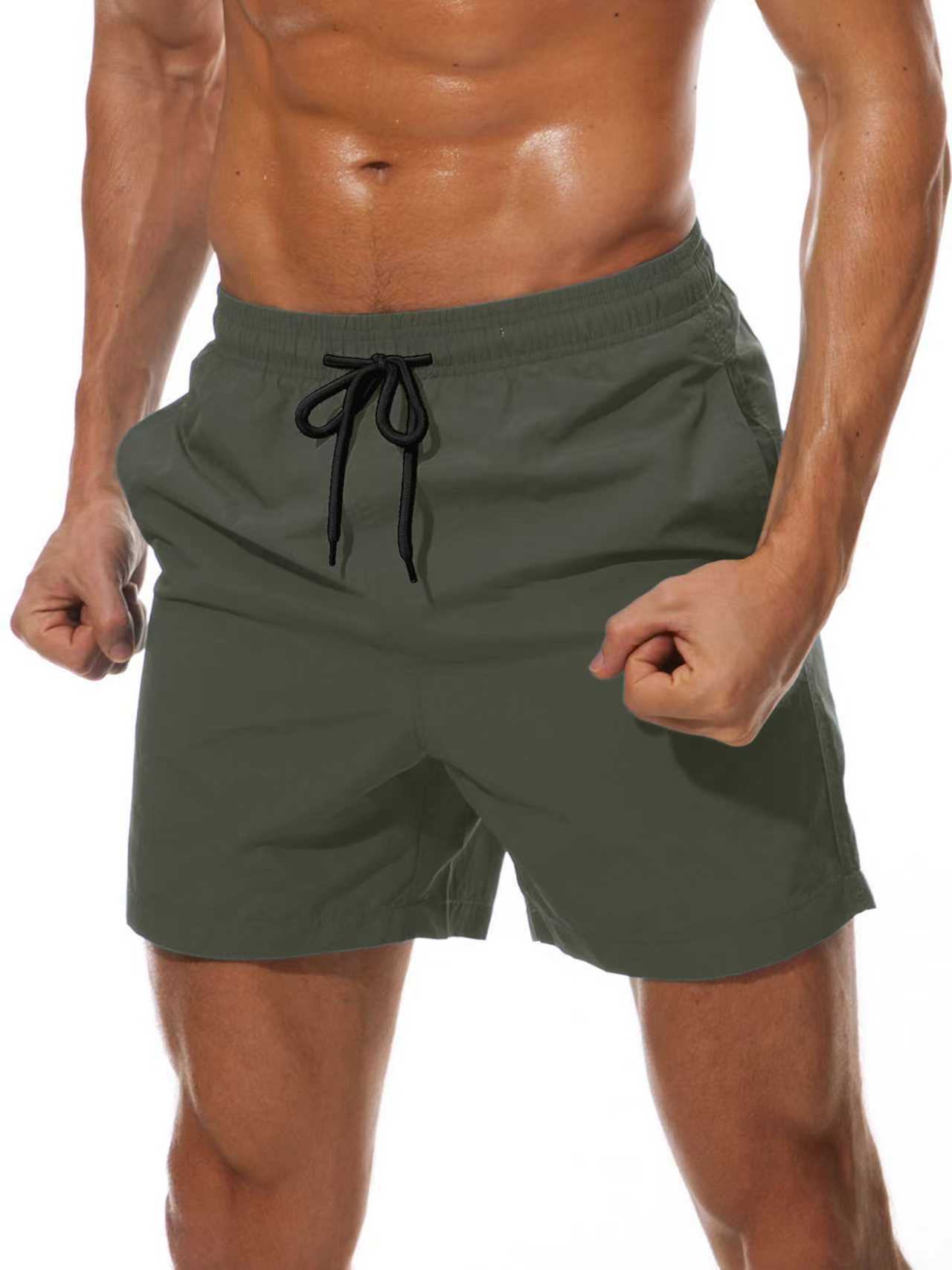Maillot de bain à bande élastique homme avec short à linge Mesh