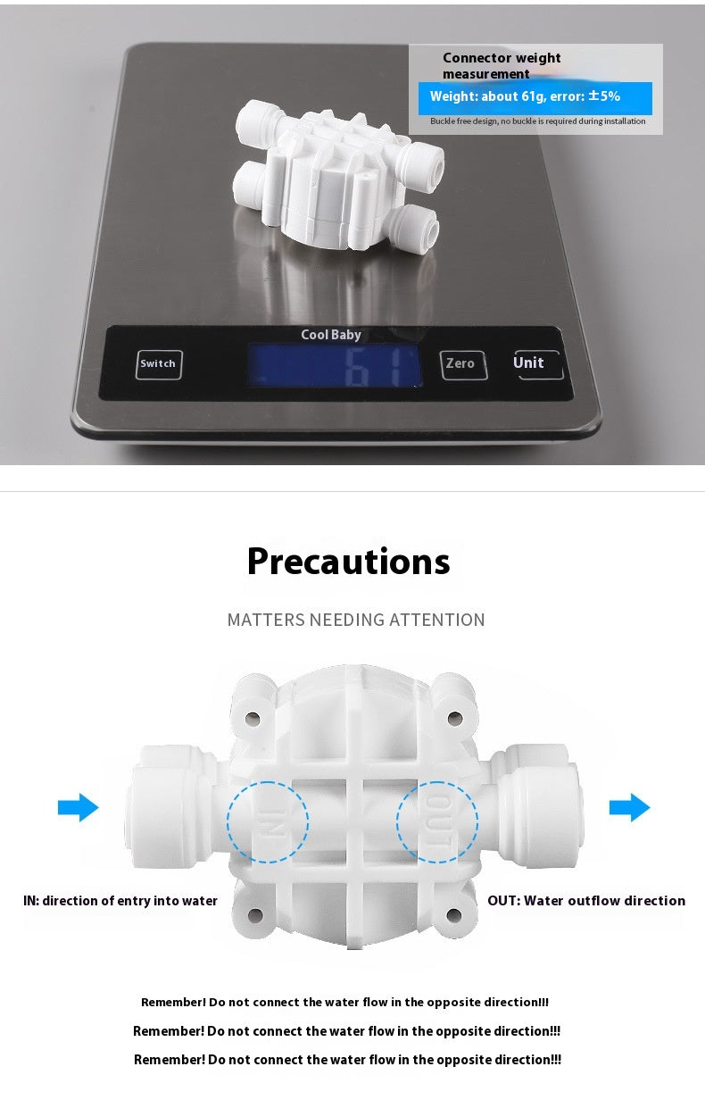 Portable Home Tool Purificateur d'eau Connexion rapide Four-side Valve