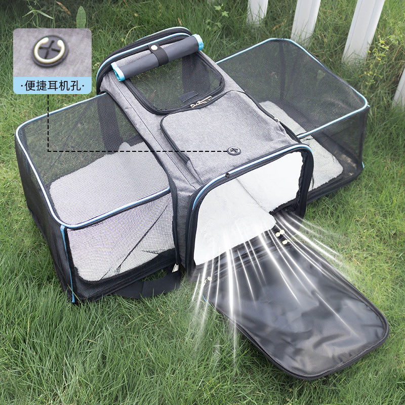 Pliable Cat Carrier Petit chien Sac de voyage Cat monté sur voiture