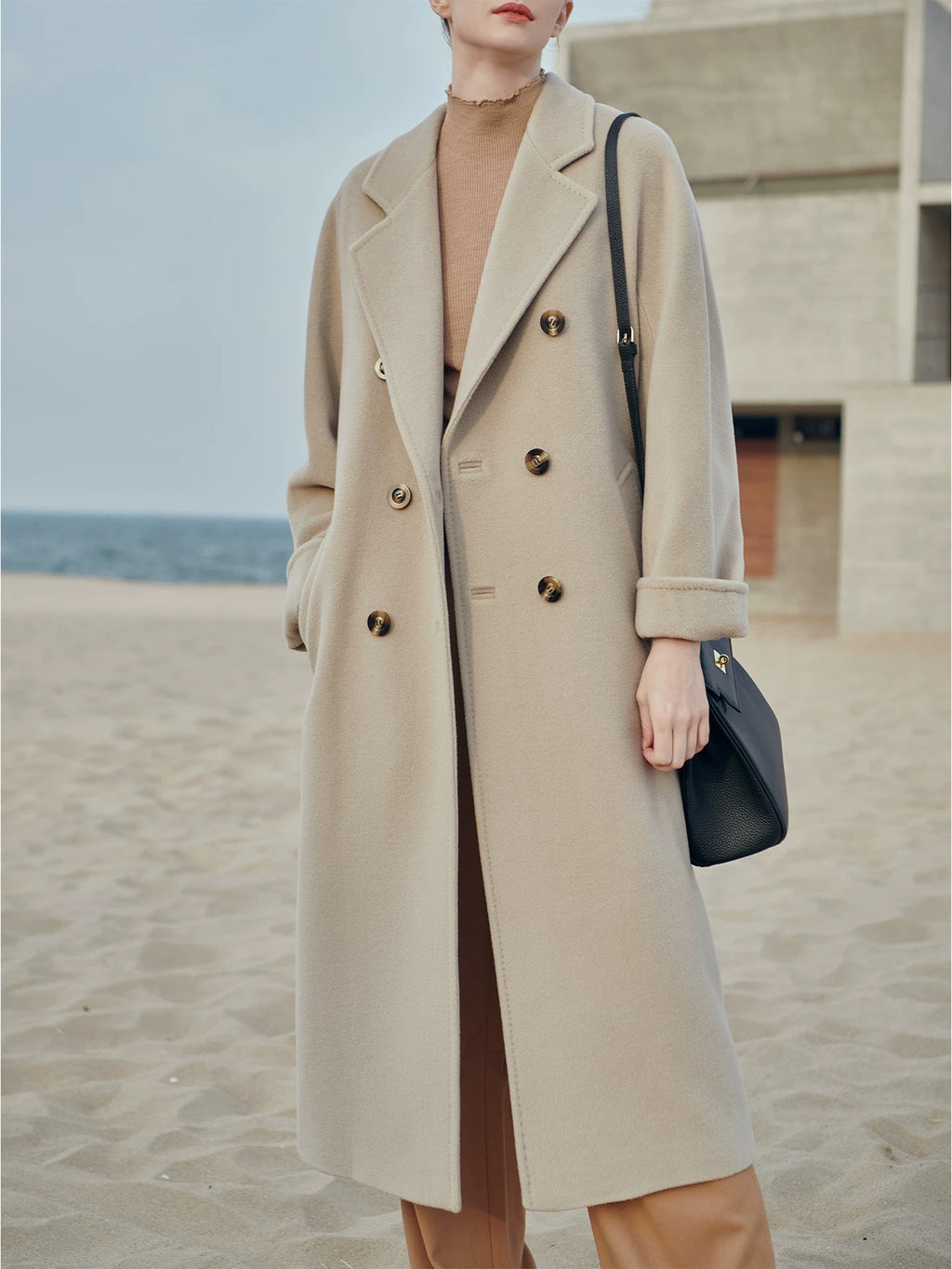 Medium à long double face coloré épais manteau d'hiver