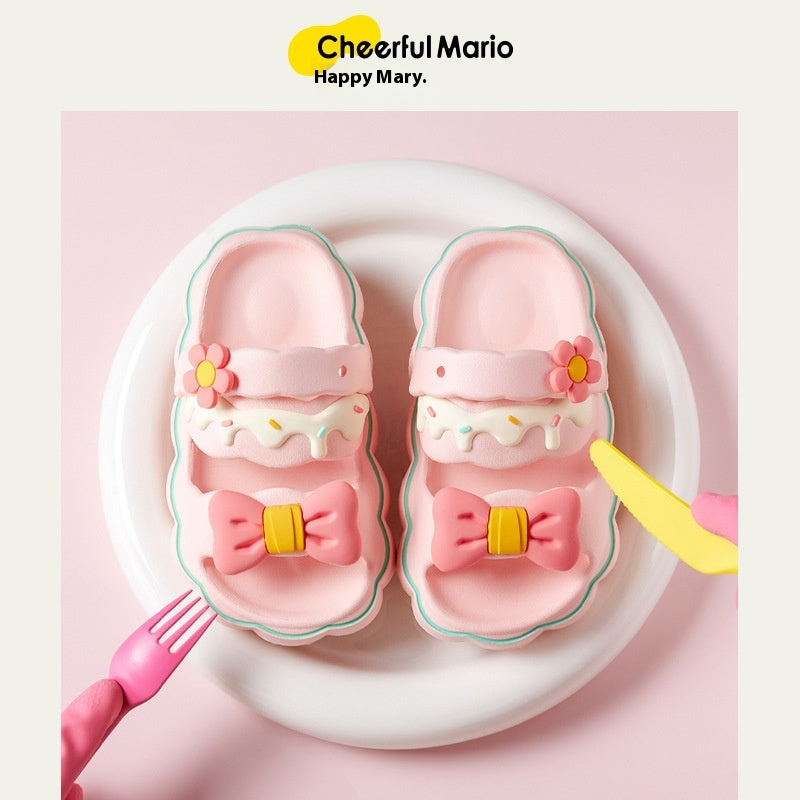 Cheerful Mario Enfants d'été Femmes Enfants Non glissé Parent-enfant Princesse Sandales