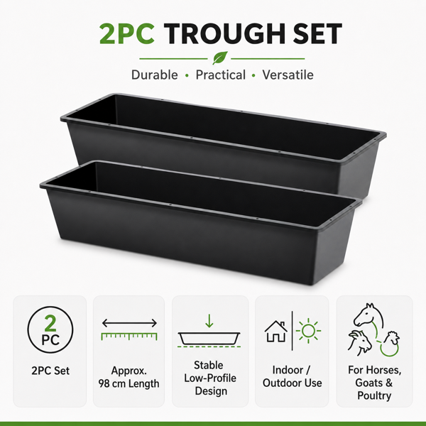2-pièces en plastique double usage alimentation du bétail approprié pour l'alimentation quotidienne des chevaux