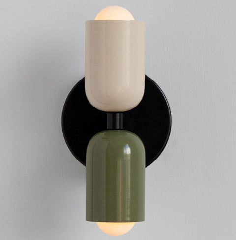 Lampe de lit à tête double de style crémeux