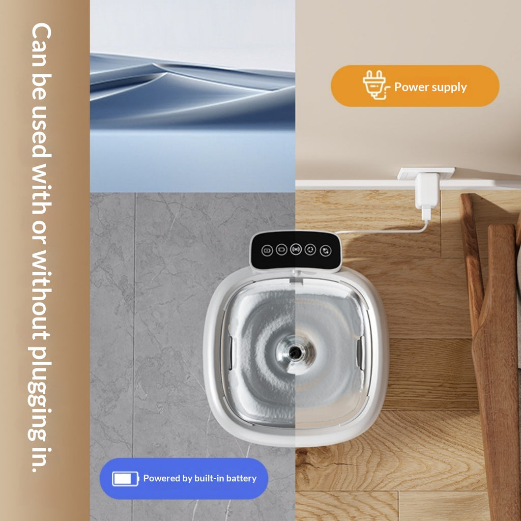 Fontaine d'eau pour animaux de compagnie filtrée sans fil intelligente