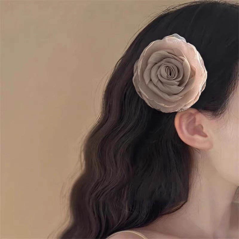 Clip de cheveux rose vert foncé élégant et haut de gamme
