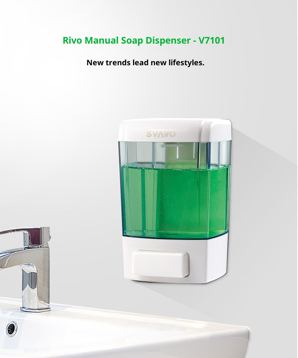 Ruiwo 700ml Wall Mounted Punching Free Press Distributeur de savon