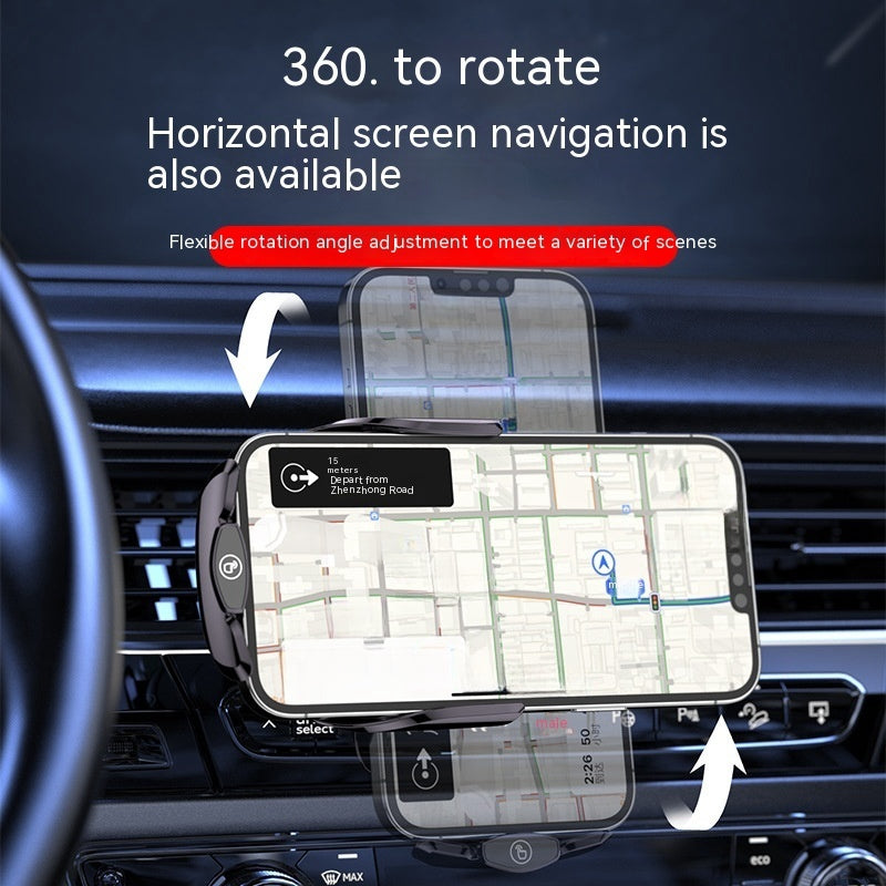 Transparent et Creative Line Design Car Chargeur sans fil Support de téléphone mobile Op automatique
