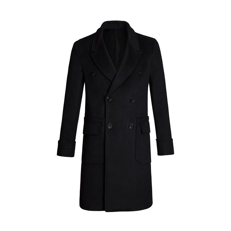 Manteau de trench en laine pour hommes